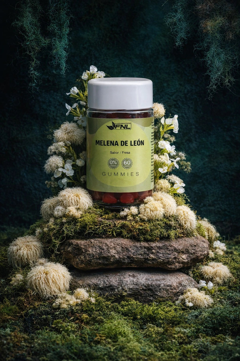 Melena de León Gummies para Memoria Sabor Fresa