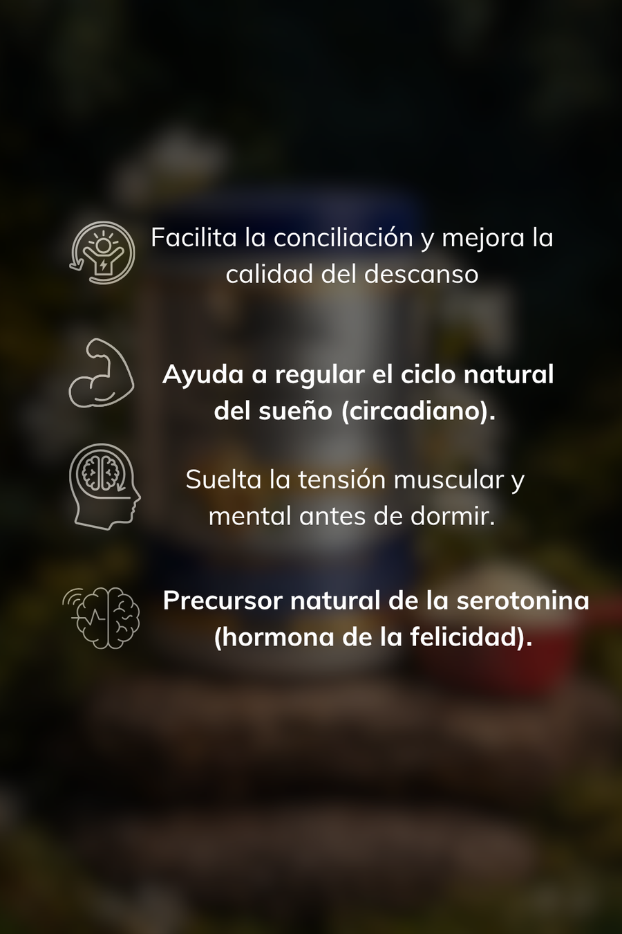 Magnesio de maracuyá con Inositol y L-Triptófano Relajante